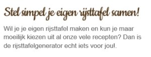 rijsttafelgenerator