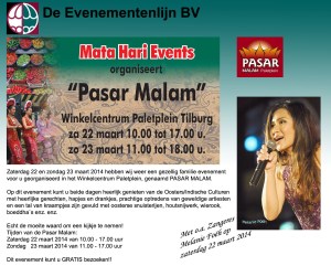 Flyer Pasar Malam Tilburg 2014