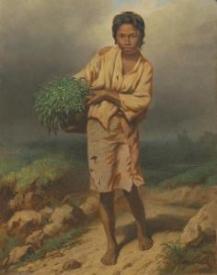 kruidenplukster-op-bergpad-nederlands-indie-19de-eeuw