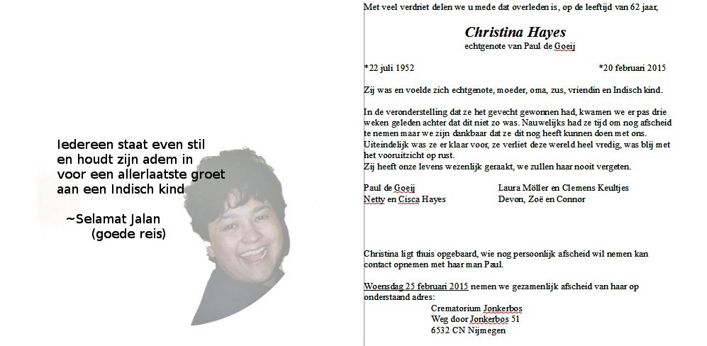 rouwkaartchristina