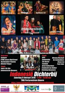 Flyer artiesten Indonesie dichterbij